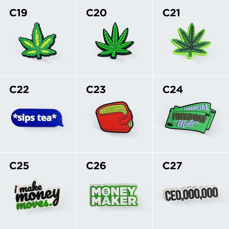 Croc Charms Weed & Money #C1-C39