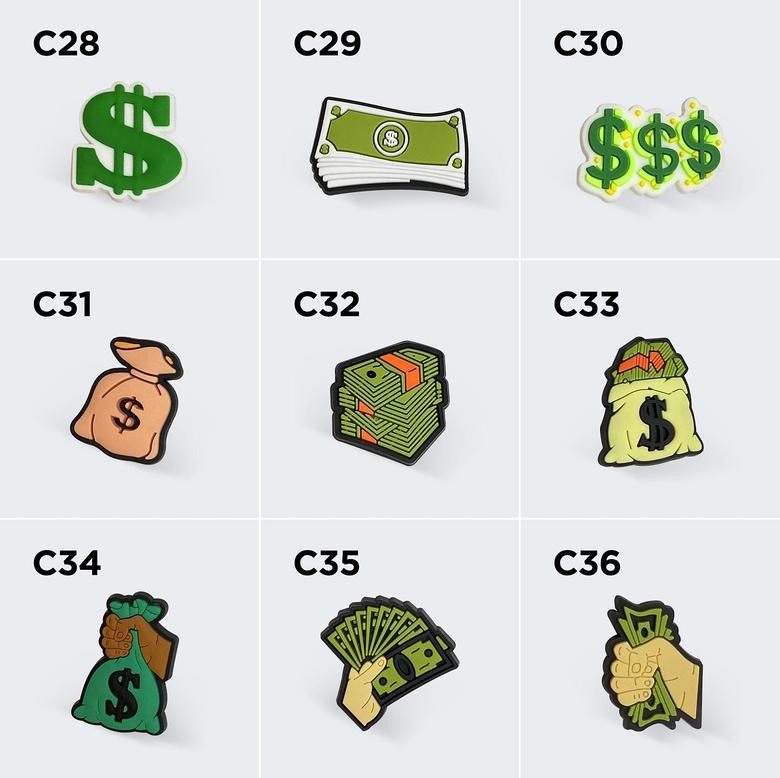 Croc Charms Weed & Money #C1-C39