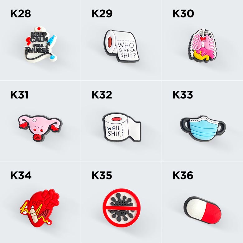 Croc Charms #K1-K43